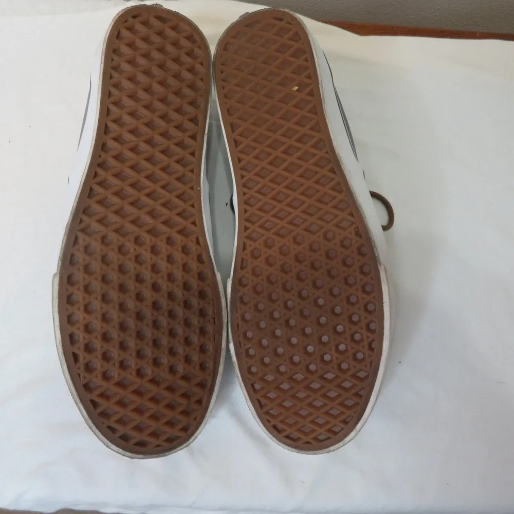 Vans Era 59 Gray Canvas Brown Leather C&L Skate Shoes Mens 8.5 Womens 10